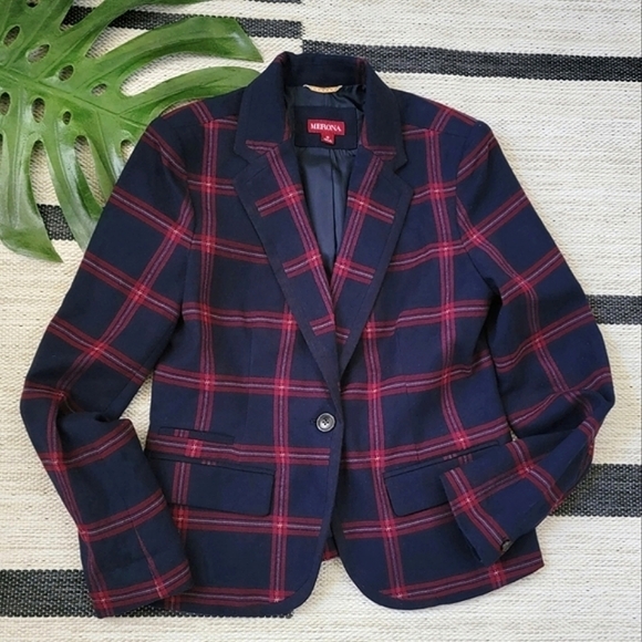 Plaid Blazer Jacket - Picture 1 of 14